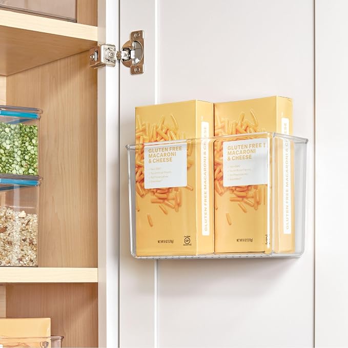 iDesign Adhesive Organizer Bin - Damage-Free Hanging for Kitchen, Bathroom, or Office - Set of 2 - Clear - Image 6