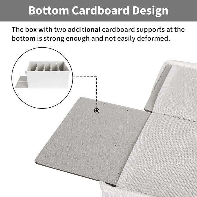 GRANNY SAYS Jean Organizer for Closet, Clothes Drawer Organizer, Pants Organizer, Wardrobe Clothes Organizers, Clothes Storage Bins, Drawers for Sweater, T Shirt, Beige, 6-Pack - Image 7