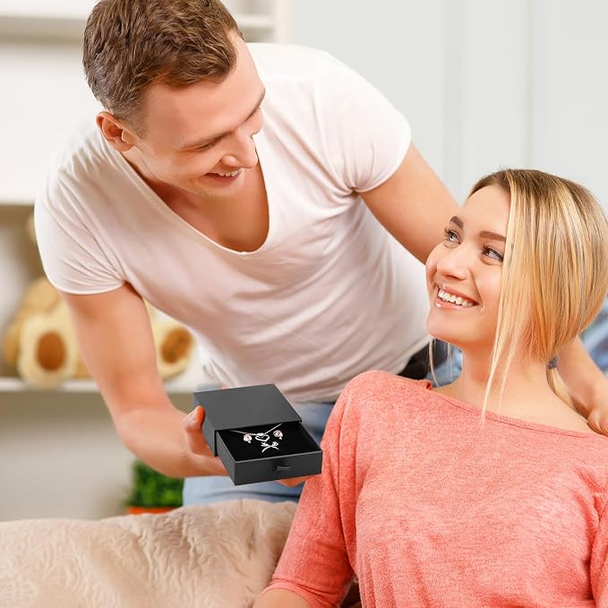 Jewelry Gift Boxes, 20 Pack 3.5×3.5x1Inch Cardboard Jewelry Boxes, Bulk Small Jewelry Boxes with Lids for Necklace Ring Earring Display Box (Black) - Image 8