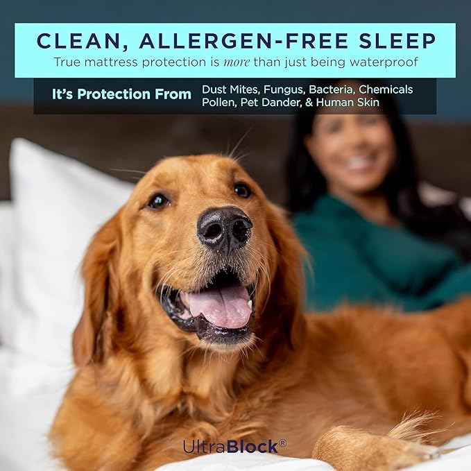 UltraPlush Full Waterproof Mattress Protector - Bedwetting, Bed Cover