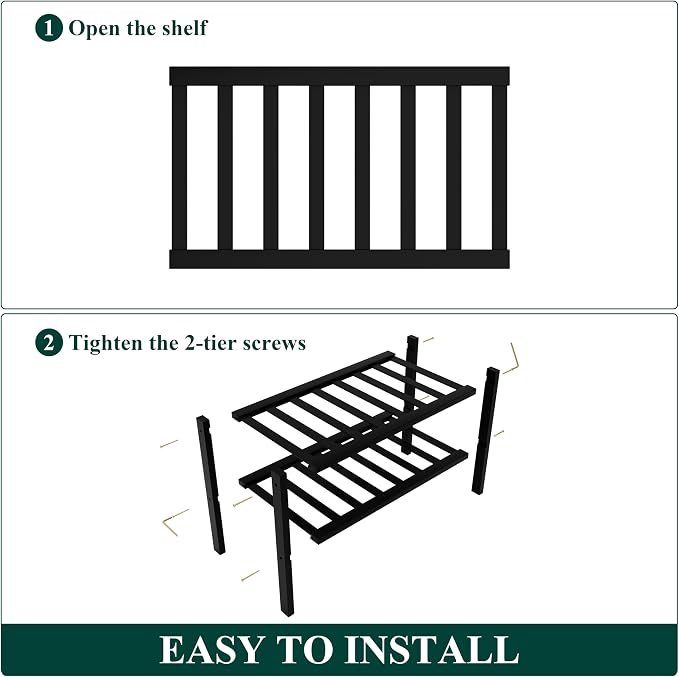 Smiry Shoe Rack, 2 Tier Small Bamboo Shoe Organizer, Stackable Free Standing Wooden Shoe Storage Shelf for Closet, Entryway, Front Door Entrance, Black - Image 6