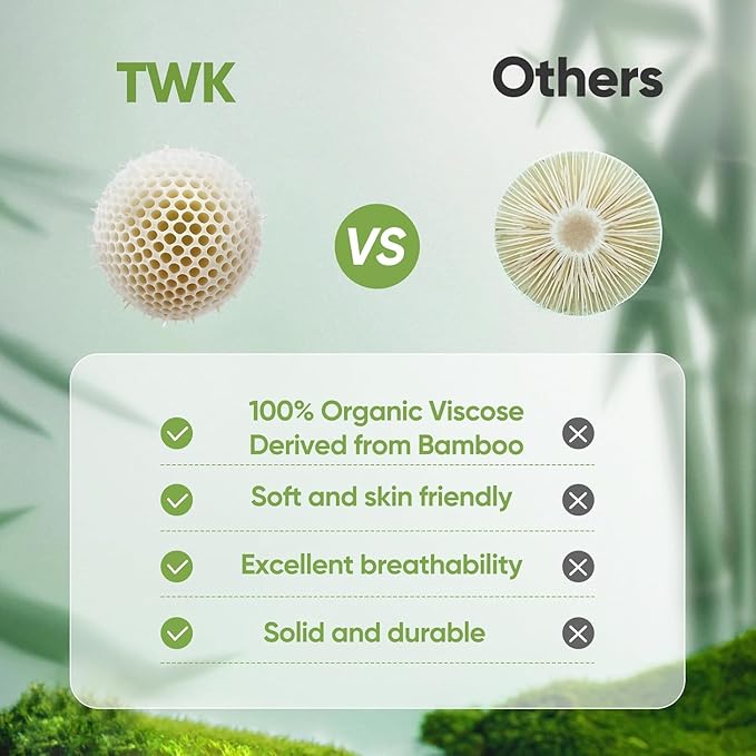 TWK Luxury Sheet Set, Genuine 100% Organic Viscose Derived from Bamboo, Cooling & Breathable, Silky Soft, Bedding Sheets & Pillowcases (White, Full)