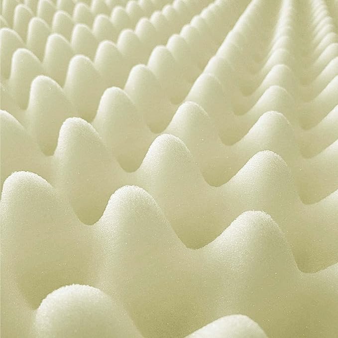 Gilbin Foam Mattress Topper, Egg Crate Hi-Density Foam Pad, Mattress Pad, and Bed Topper for Support (Without Cover, Crib Size 26x38)