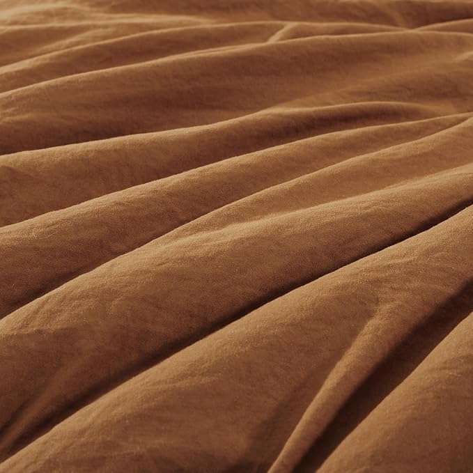 WRENSONGE Full Size Comforter Sets- 7 Pieces Soft Terracotta Bed in a Bag with Fitted Sheet, Flat Sheet, 2 Pillow Shams, 2 Pillowcases, Warm Bedding Sets for All Season