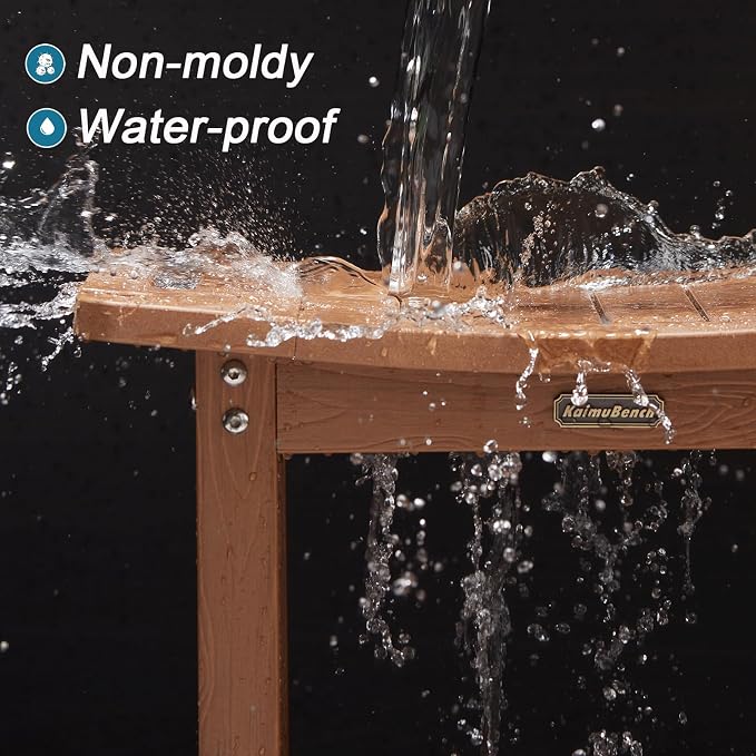 Poly Shower Stool for Inside Shower Waterproof, Shower Bench for Shaving Legs, Heavy Duty Plastic Bathroom Chair Seat with Handles & Adjustable Feet, Foot Rest, No Maintenance, Brown - Image 7
