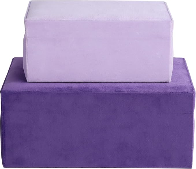 HofferRuffer Velvet Jewelry Boxes Decorative Boxes, Storage Accessory Organizer Boxes with Elegant Handle Decor, Classic Velvet Set of 2 Pieces (Purple) - Image 8