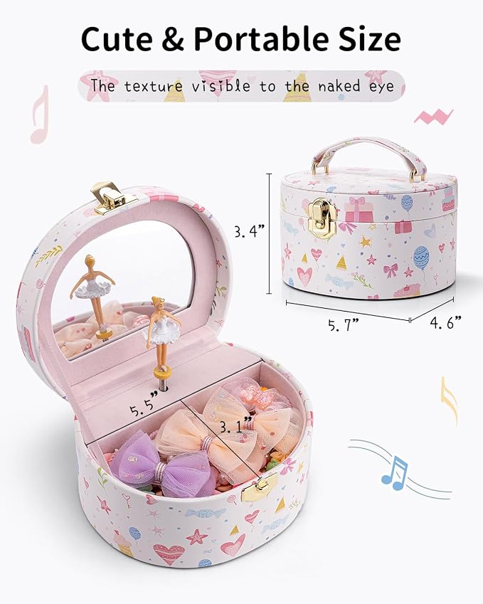 VLANDO Bithday Gift for Girl - Musical Jewelry Box for Girls, Small Kid Music Box with Ballerina for Party Bedroom Decor, Gifts for Girls Kids - Fantasy - Image 6