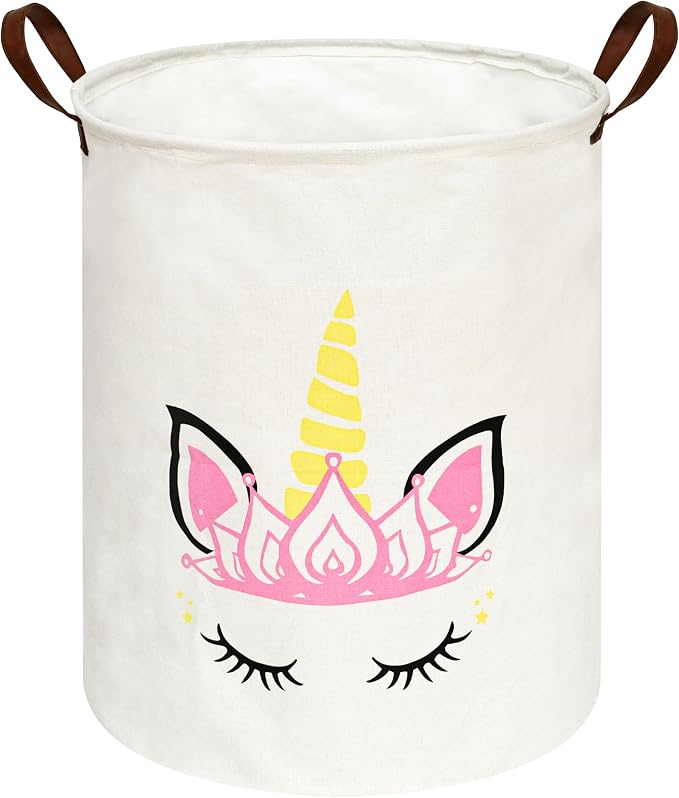 MAIZMZ Baby Waterproof Storage Basket Kids Hamper Nursery Bins Organizer Gift Toy Box Laundry Basket for Women Large Canvas Collapsible Chest for Home/Dorm/Office/Room Decor by Unknown