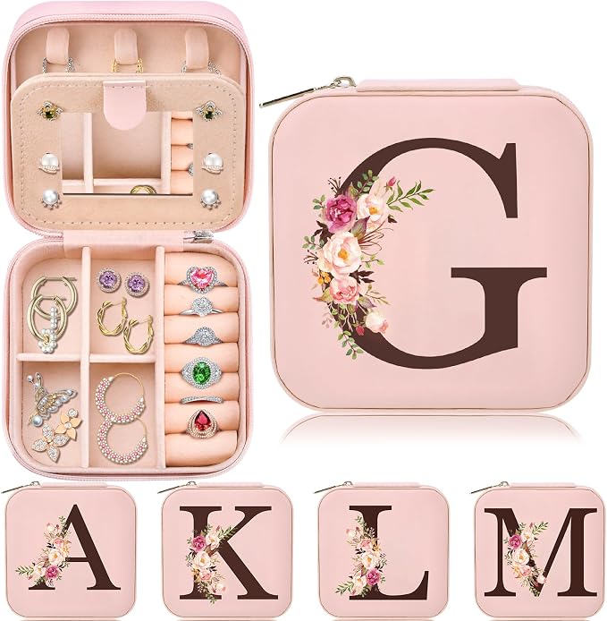 Inngeroo Christmas Stocking Stuffers for Women, Travel Jewelry Case Box Organizer Personalized Gifts, Fashion Travel Essentials Trendy Stuff for Teen Girls by Inngeroo