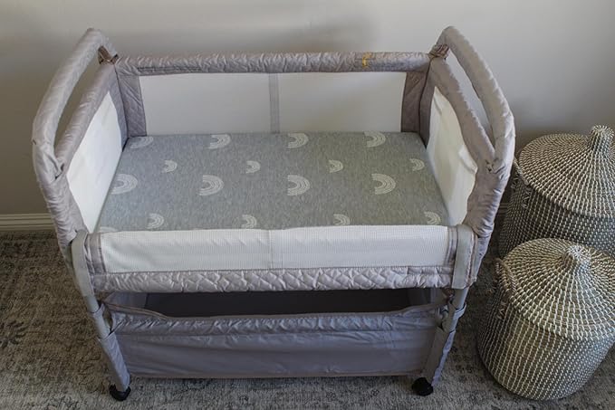 Baby Bassinet Mattress Topper, Waterproof Replacement Pad with Removable & Washable Mattress Covers (for Arm’s Reach Clear-Vue Co-Sleeper)