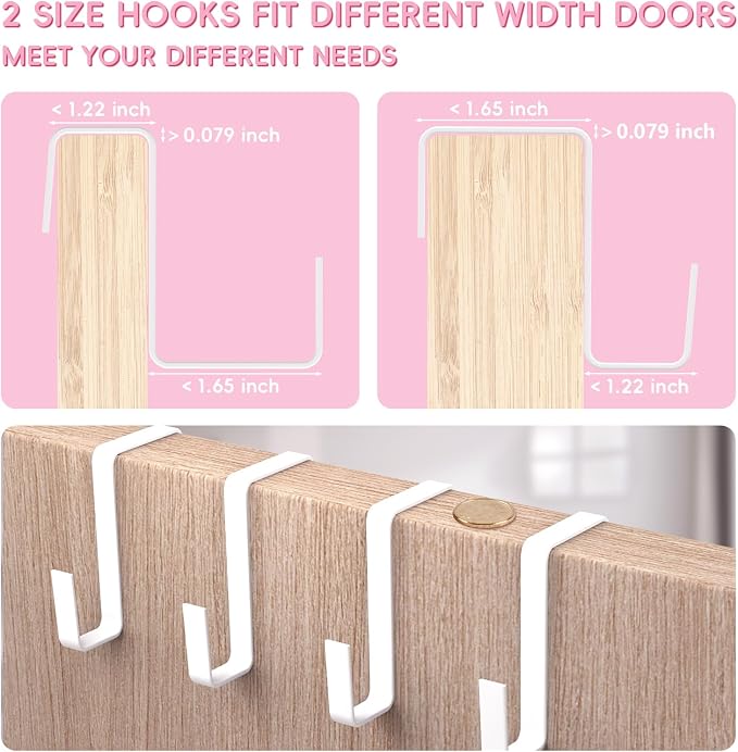 FENTEC 1 Pack Over-the-Door-Shoe-Organizers, Hanging Shoe Organizers with Large Pocket Shoe Holder Hanging Shoe Rack for Closet Shoes Organizer for Wall, Over Door Organizer with 15 Pockets Pink - Image 8