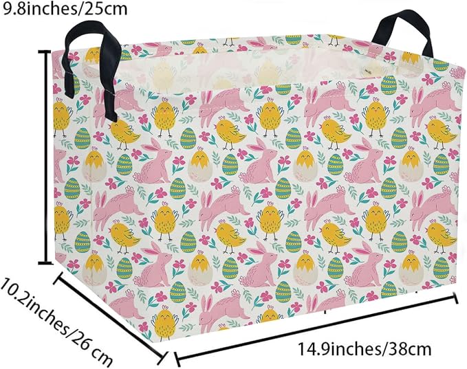 Rectangular Easter Basket Kids Basket Rectangular Cute Storage Bin Organizer Box Room Decor for Home Decor. - Image 2
