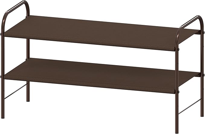 Simple Houseware 2-Tier Shoe Rack Storage Organizer, Bronze by SimpleHouseware