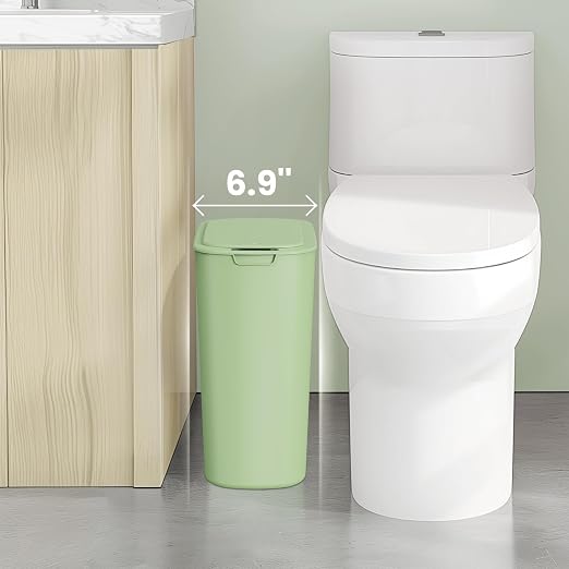 Cesun Motion Sensor Trash Can, 5 Gallon Automatic Bathroom Garbage Can with Lid, Touchless Smart Plastic Slim Wastebasket for Bathroom, Office, rv, Bedroom, Living Room, Green - Image 4