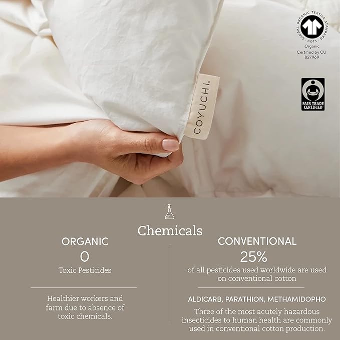 Coyuchi Organic Cotton Mattress Pad, Twin, Soft Cotton Mattress Cover, White