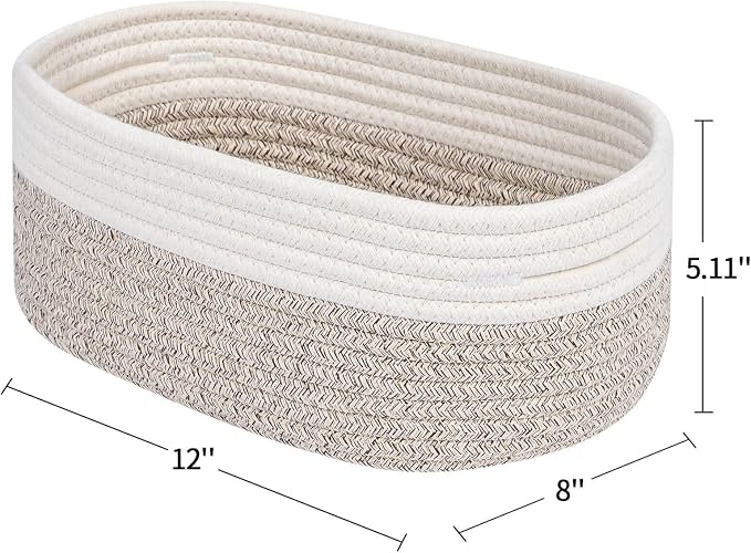 CubesLand Baskets for Shelves Storage,Cube Shelf Closet Storage Bins Set 3,Long-lasting &Skin-friendly Toy Basket Bin,Stylish Room Decor Basket,Woven Off White/Light Brown - Image 6