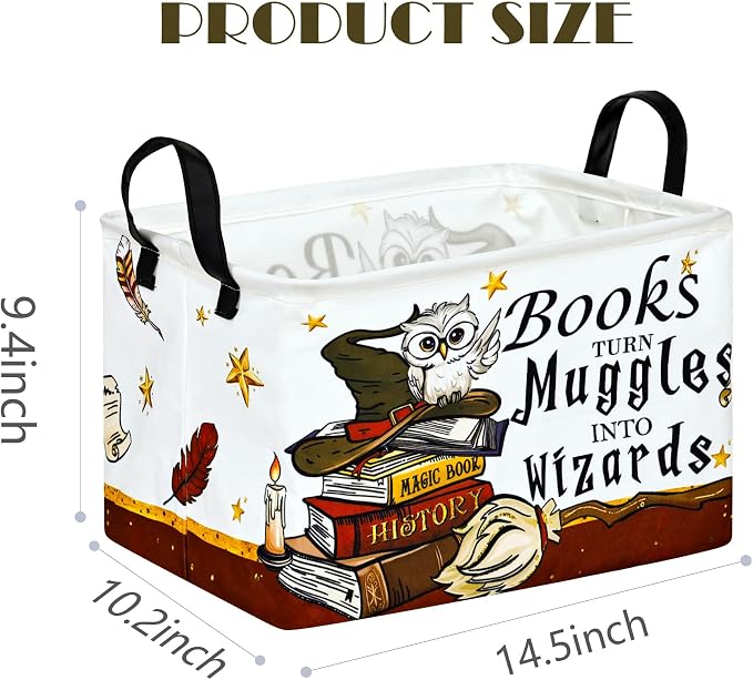MAIZMZ Kids Reading Book Storage Basket Book Organizer for Nursery Classroom Gifts Toys Storage Bin/Dorm/Kitchen/Pet/Office/Closet/Shelf/Room Decor Storage - Image 2