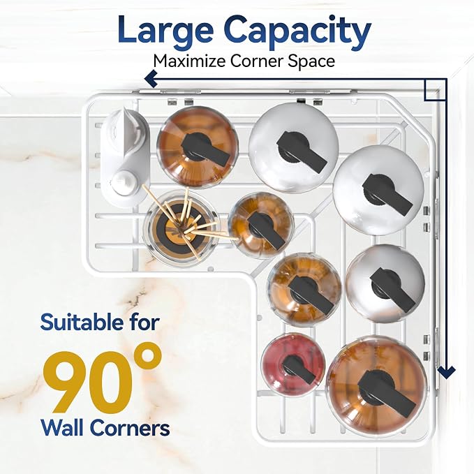 YASONIC Shower Caddy Corner, 2-Pack Adhesive Rustproof Stainless Steel Shower Shelves with Soap Holder, No Drilling Shower Organizer Corner for Dorm, Renters Bathroom White - Image 3