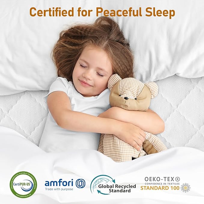 Firm Mattress Topper Twin XL: 3 Inch High Density Foam for Back Pain, Extra Support Breathable Mattress Pad, Bamboo Washable Anti-Slip Cover, Non-Smell, CertiPUR-US Oeko-Tex Certified 80x38