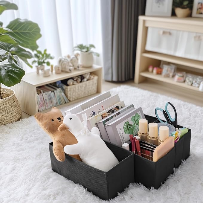 Criusia Drawer Organizer Clothes, 21 Pack Dresser Organizer for Baby Clothes, Underwear, Sock - Foldable Closet Organization and Storage Dividers Bins for Nursery, Bedroom (Black) - Image 9