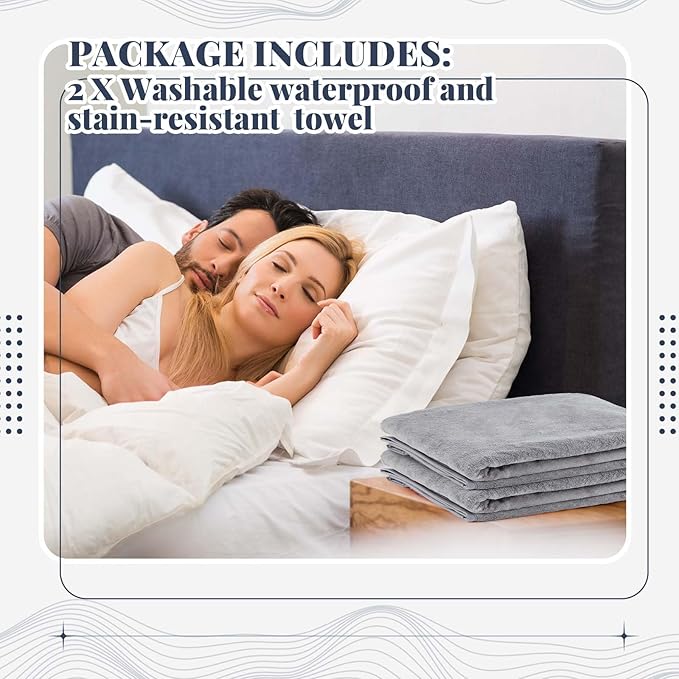 1 Pcs Couples Waterproof Mat Lover Reusable Stainproof Blanket Quiet Easy Use Mattress Protector for Adult Multi Functional Bed Sheet Couple Pleasure Comfort (27.5 x 27.5 in,Grey)