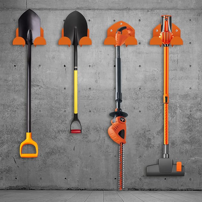 FLEXI RODS Garage Storage Garage Organizer Trimmer Rack Garden Power Tool Hanger for Grass Trimmer, Hedge Trimmer, Garages Wall, Garag Trimmer, Garden Tools, 3 Pack - Image 8