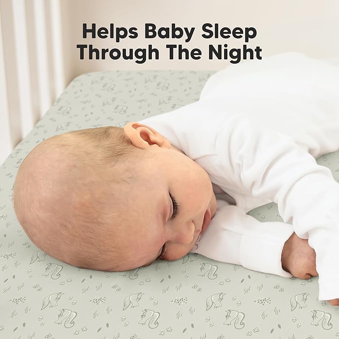 2-Pack Waterproof Crib Sheets for Boys, Girls - 52x28 Fitted Organic Cotton Baby Crib Sheets, Toddler Mattress Protector Cover, Washable, Soft & Durable Baby Bedding Essentials(Pine Grove)