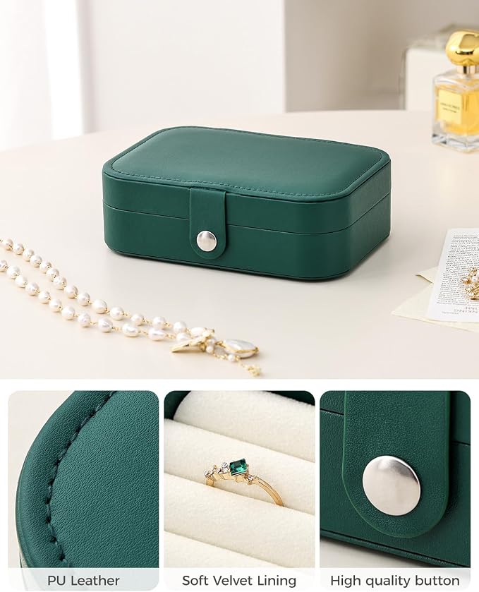 CASEGRACE Jewelry Box For Women Portable Travel Jewelry Case for Necklace Earring Rings Jewelry Holder Case Gift Box Girls - Image 6
