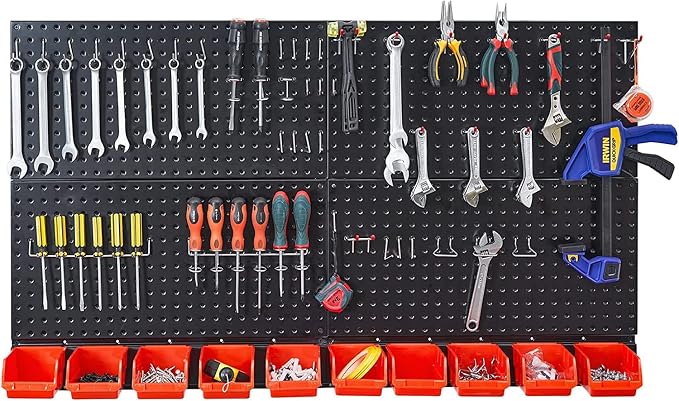Ultrawall 2 Pcs Metal Pegboard Wall Panels, Peg Boards for Garage Tool Storage - Image 6