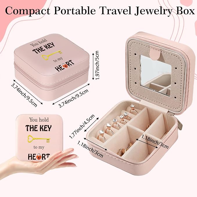 Valentines Day Gifts for Her Wife Girlfriend Christmas Mothers Day Birthday Gift for Girlfriend Wife Romantic I Love You Gift for Her Wedding Anniversary Keepsake for Women Travel Jewelry Box - Image 2