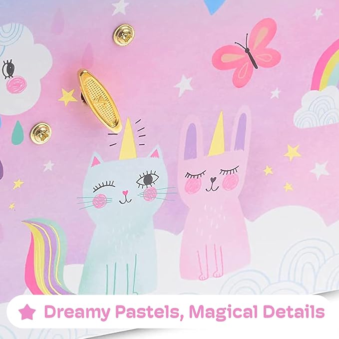 Jewelkeeper Unicorn Musical Jewelry Box for Girls - Cotton Candy Unicorn Design Music Box with 2 Pullout Drawers to Store Earrings, Necklace and Bracelets, Plays The Beautiful Dreamer Tune - Image 5
