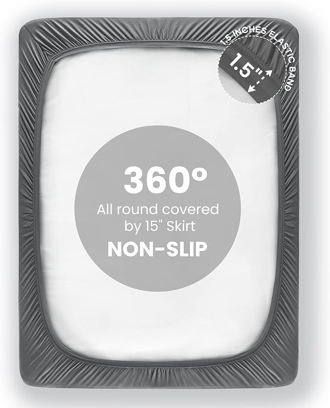 Sonive Waterproof Mattress Protector,California King Mattress Topper with Deep Pocket up to 21'',Quilted Fitted Waterproof Mattress Pad,Ultra Soft & Supportive, Durable & Easy Care, Grey