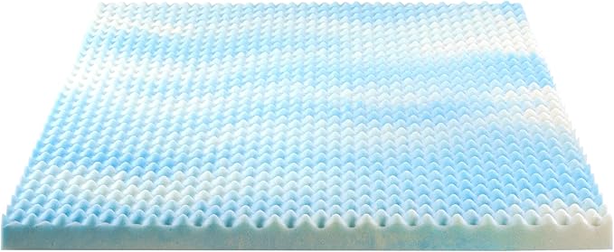 ZINUS 3 Inch Swirl Gel Cooling Memory Foam Mattress Topper, Smaller, More Convenient WonderBox Packaging, Cooling, Airflow Design, CertiPUR-US Certified, Queen