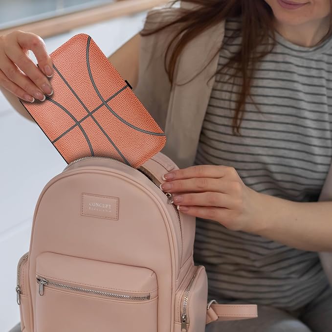 Basketball Leather Jewelry Box Portable Small Travel Jewelry Case for Women Men Girls Boys Basketball Jewellery Travel Case Organizer for Ring Necklace Earrings Women Birthday Christmas Gift - Image 5