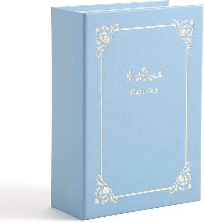 CASEGRACE Jewelry Box Organizer PU Leather Diary Jewelry Box with Magic Book Design Jewelry Case for Earrings Bracelet Necklace Rings Storage for Women, Blue by Casegrace