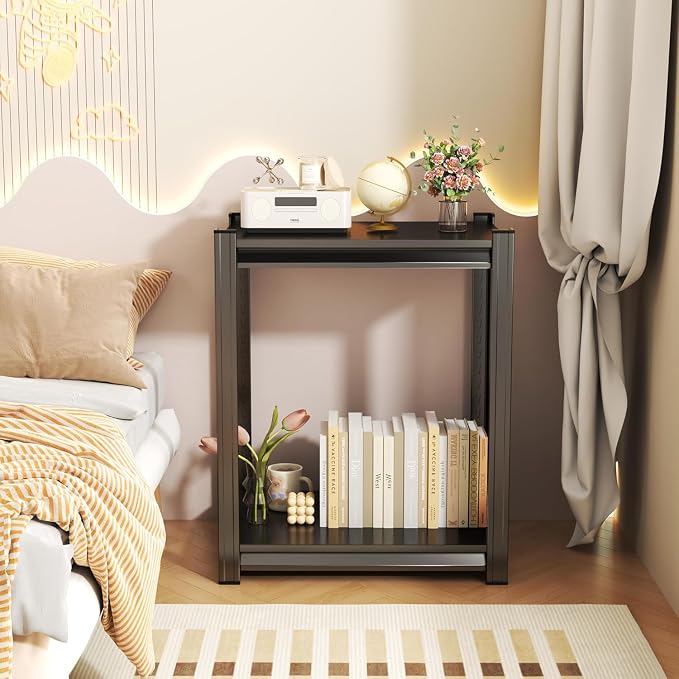 2-Tier Storage Shelves,1200 Lbs Metal Shelving Unit, Double-Layer Columns, Adjustable Reinforcing Shelves for Coffee Table in Living Room, Bedroom, Kitchen，Office(16''W*10''D*22''H) - Image 5