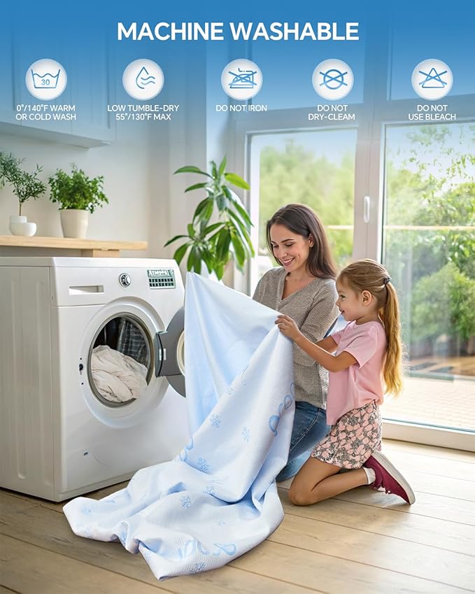 Kmall Premium Cooling King Size Mattress Protector - 100% Waterproof & Breathable Cool 3D Air Fabric Bed Mattress Cover, Ultra Soft Noiseless Pad for 8"-21" Deep Pocket, Machine Washable (White)