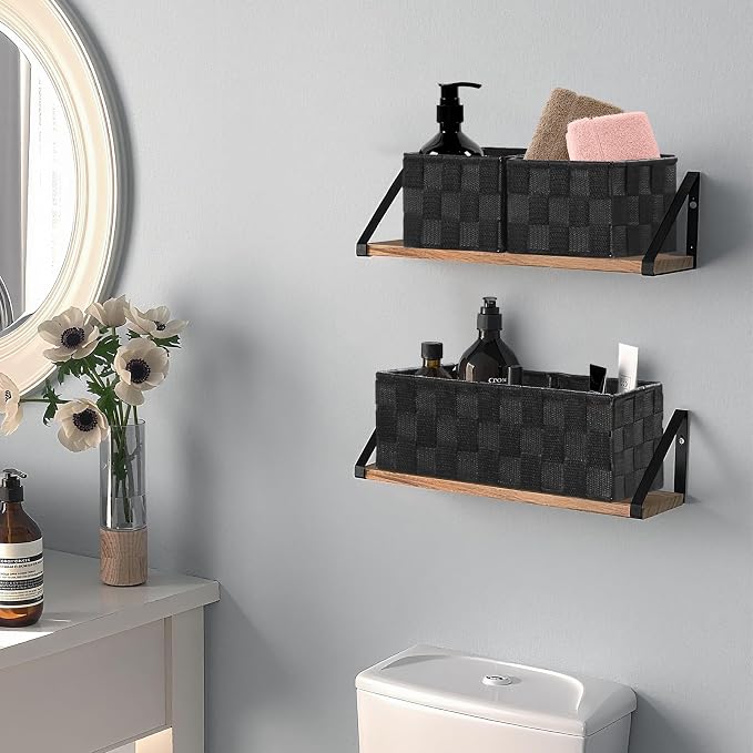 Posprica Small Baskets for Organizing(7 Set) Woven Storage for Shelves, Bathroom, Decorative Closet Organizer, Dresser Bins, Shelf - Image 6