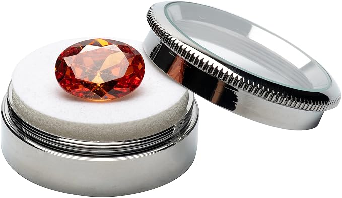 Small Loose Diamond or Gemstone Display Box Case Holder Show Container Metal (Silver- 1.7x0.7) - Image 4