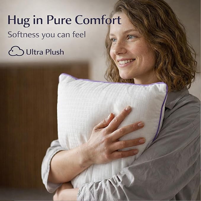 Standard Pillows Set of 2 – Bed Pillows for Sleeping, Down Alternative Pillows, Soft Yet Supportive, Maintains Loft, Hotel Quality, Machine Washable