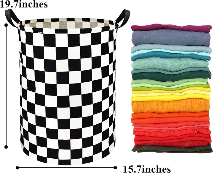HIYAGON Boys Laundry Basket hamper Kids Hamper Car Toy Organizer Bins for Room Decor,Gift Basket for Bedroom(Racing Flag) - Image 7