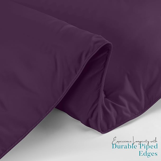 Utopia Bedding King Comforter Duvet Insert, Quilted Plum Comforter with Corner Tabs, Box Stitched Down Alternative Comforters King Size 90 x 102 inches