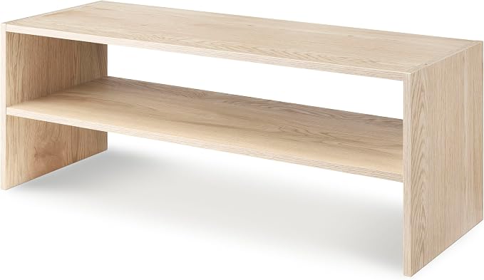 Whitmor Wood Stackable 2-Shelf Shoe Rack, White Oak, 31 inches - Image 6