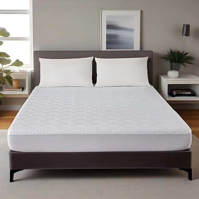 Mattress Protector Queen Size,Waterproof IPX5,Quilted 325GSM Bed Mattress Cover,6"-18''Deep Pocket Fitted Sheet,Soft,Breathable,Noiseless Mattress Pad,Machine Washable Queen Mattress Protector