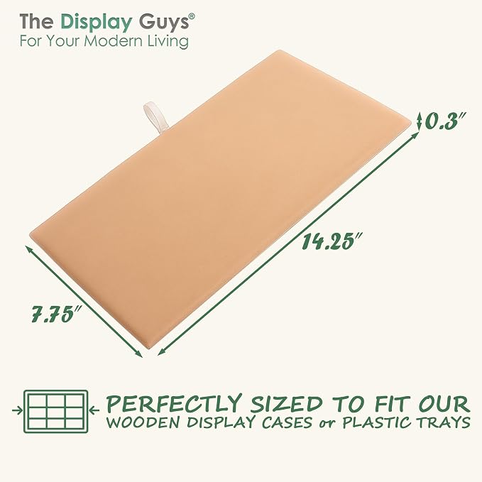 TheDisplayGuys For Your Modern Living 2-Pack Flat Foam Cushion Jewelry Display Pad Inserts - Velvet - Tray/Case Liners - Necklaces, Bracelets, Watches (Brown) by The Display Guys - Image 3