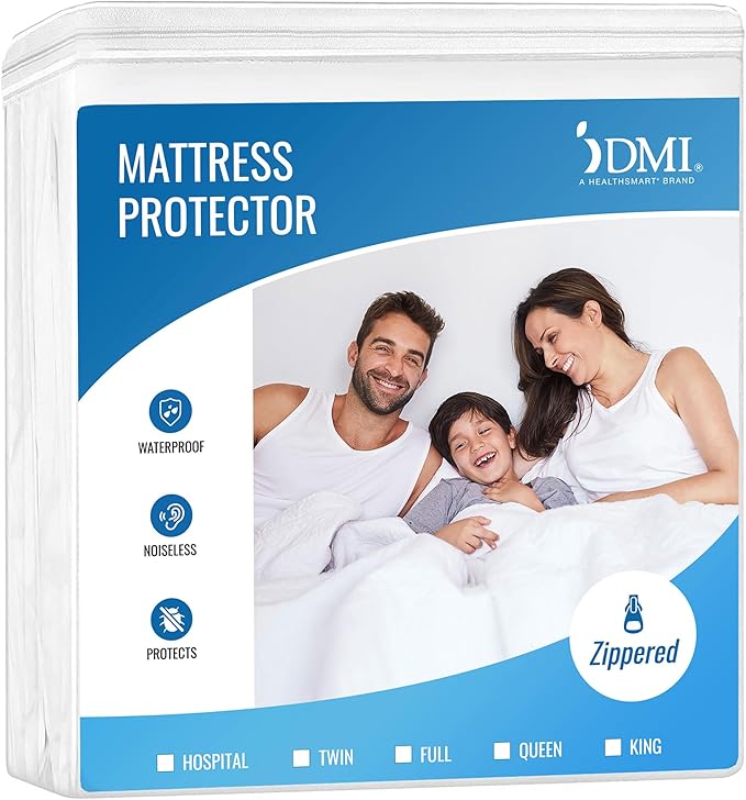 DMI Waterproof Mattress Protector, Mattress Pad, Waterproof Mattress Cover, Bed Pad and Bed Coverr, Encased Zippered Fit, King (Pack of 24)