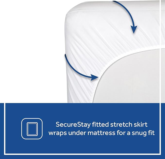 Sealy Baby Cool Comfort Cooling Breathable Waterproof Crib Mattress Protector Pad, Toddler Bed Cover, Machine Washable and Dryer Friendly, 52x28”- White (Pack of 3)