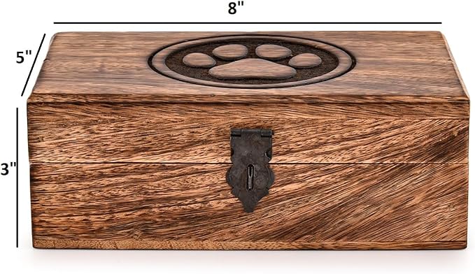 Kaizen Casa Jewellery Box Paw Design-Trinket Box Ladies-Jewellery Multipurpose Treasure Chest Keepsake Organizer Size- 8" x 5" x 3",| Decorative Storage Bin - Image 5