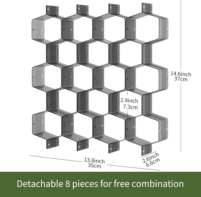 Honeycomb Separator Adjustable Drawer Organizer Divider for Underwear Belt-Scarf Socks Organizer (Black(4pcs)) - Image 2