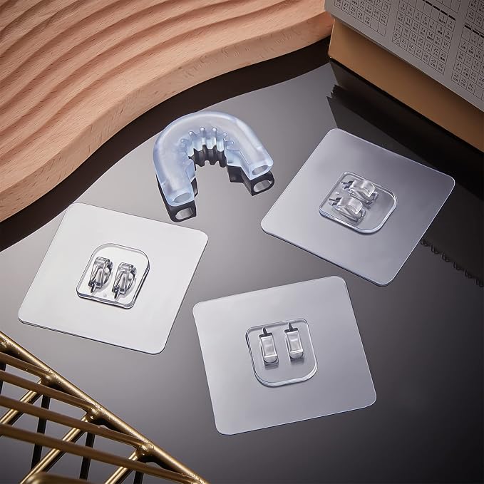 Tondiamo 6 Pieces Bathroom Shower Caddy Connectors Shower Caddie Easy to Attach with 3 Pieces Rubber Rings Bathroom Decor and Replacement (Adhesive Sticker Hooks) - Image 7